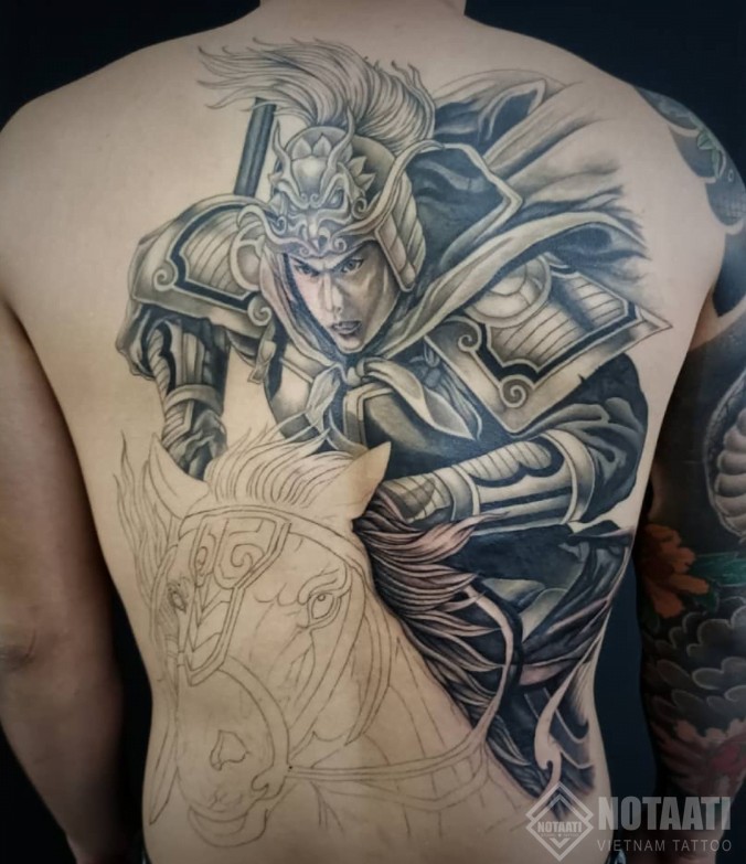 Nghệ thuật xăm hình Triệu Vân tinh xảo và đầy uy lực