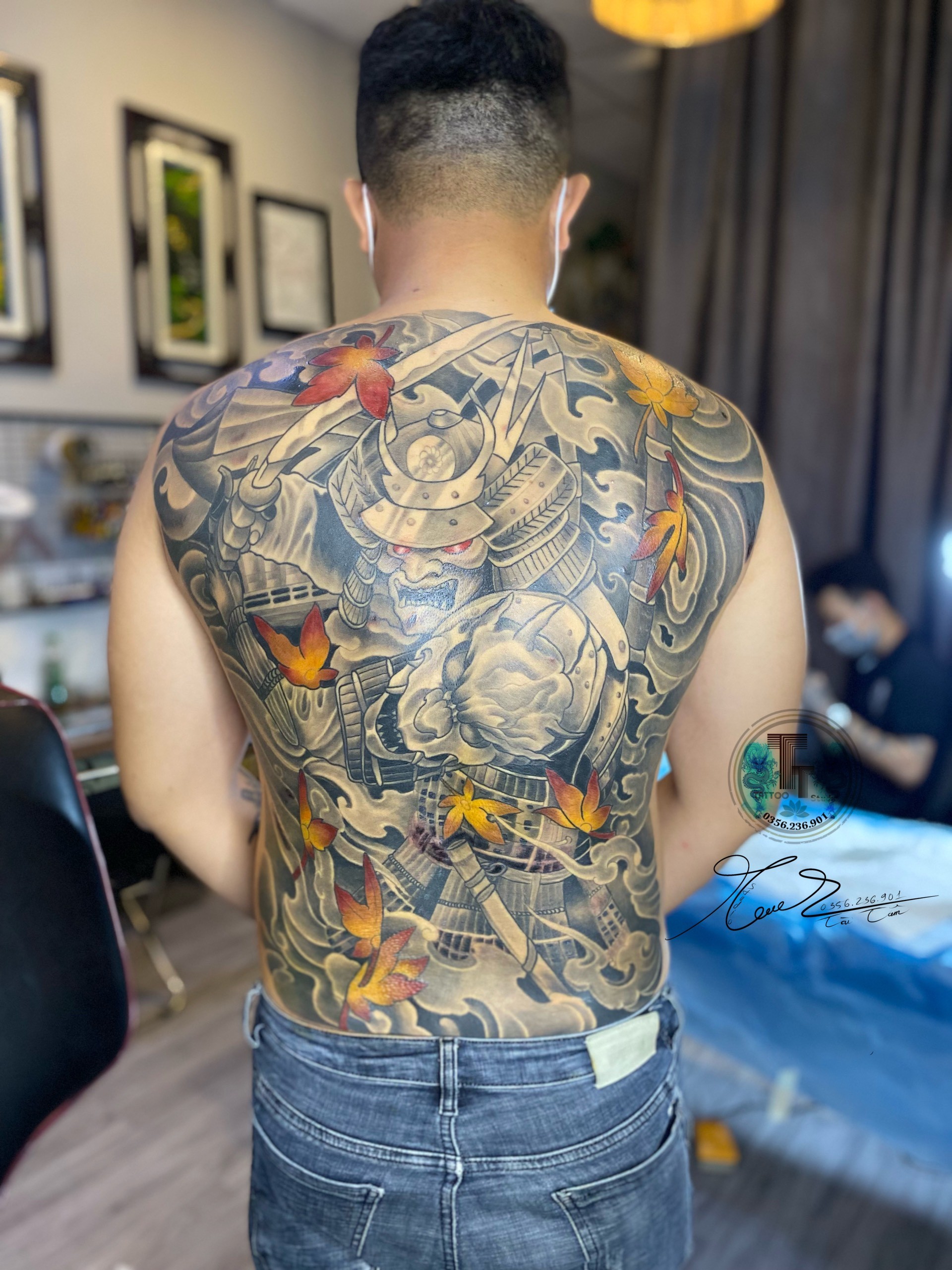 Hình xăm Samurai thể hiện khí chất mạnh mẽ