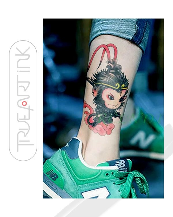 Hình xăm Tôn Ngộ Không mang đậm phong cách truyền thống