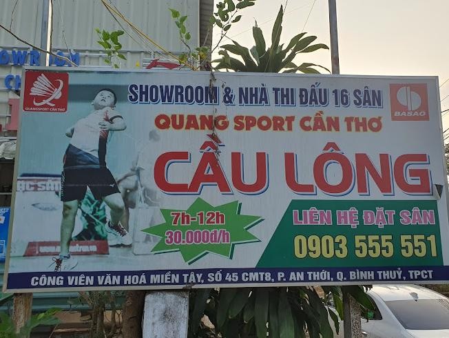 Giá thuê sân cầu lông Quang Sport Cần Thơ