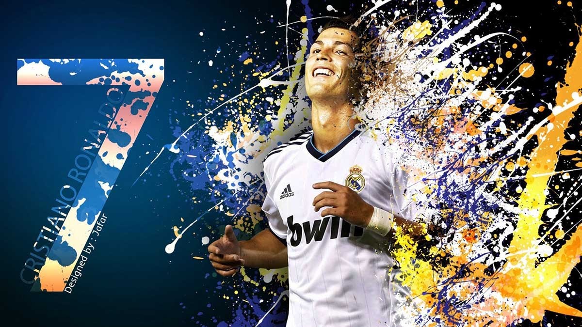 Hình ảnh 3D Ronaldo với biểu cảm tự tin