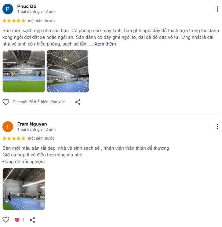 Đánh giá của người chơi về Học Viện Cầu Lông T Pro