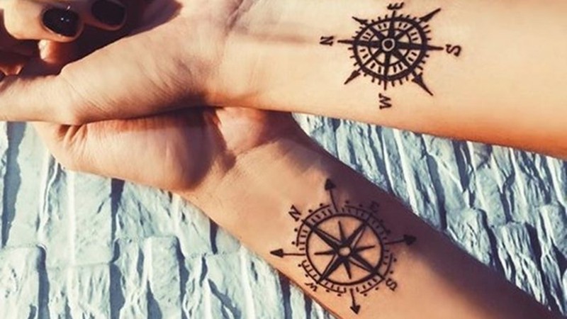 Xăm hình la bàn như định hướng trong cuộc sống