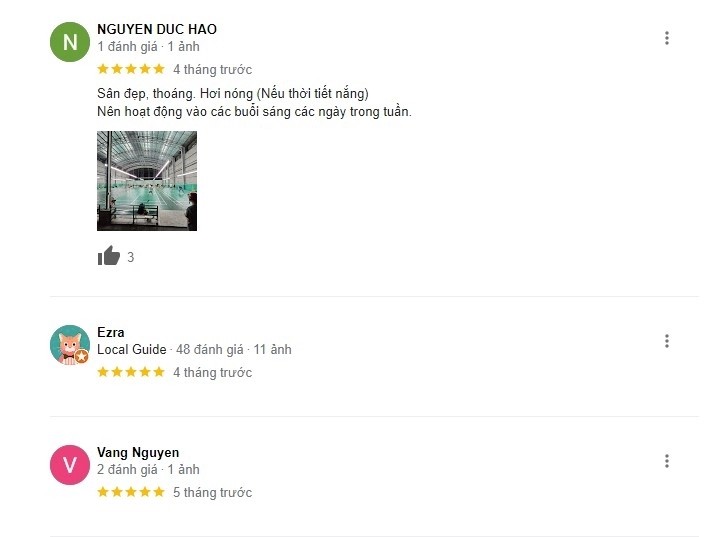 đánh giá sân cầu lông Đầm Sen