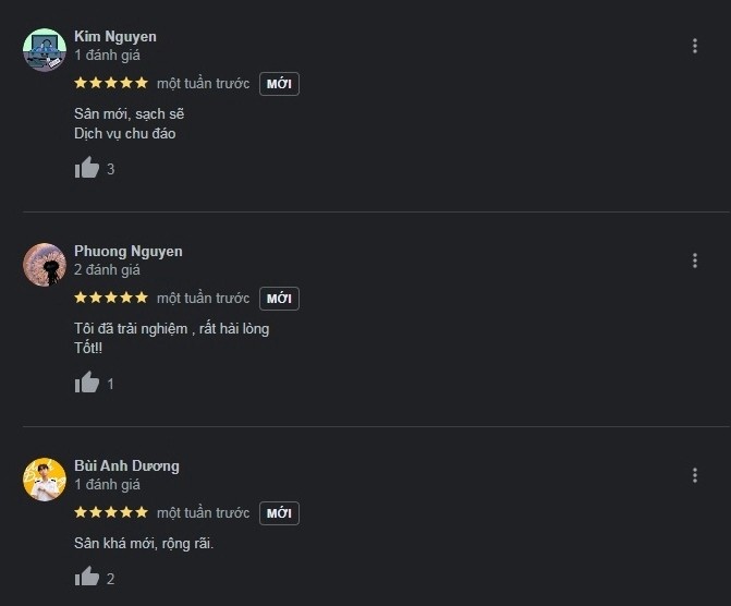 Đánh giá sân cầu lông Hồng Châu