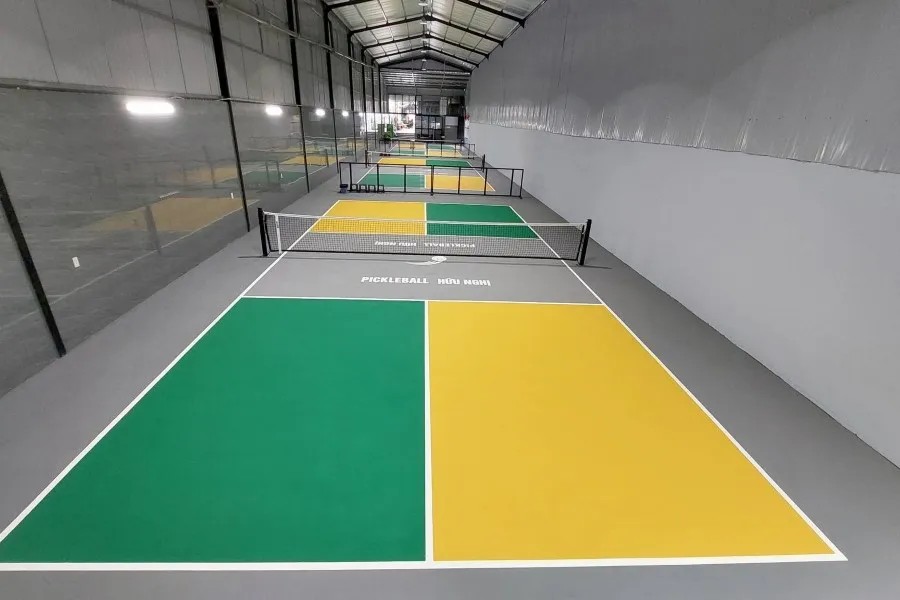 Toàn cảnh 3 sân Pickleball Hữu Nghị trong nhà