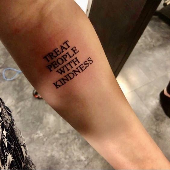 Treat people with kindness