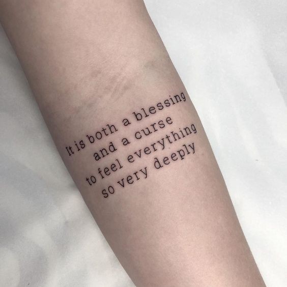 It is both a blessing and a curse to feel everything so very deeply