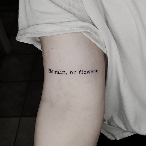 No rain, no flowers