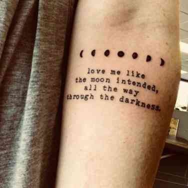 Love me like the moon intended, all the way through the darkness