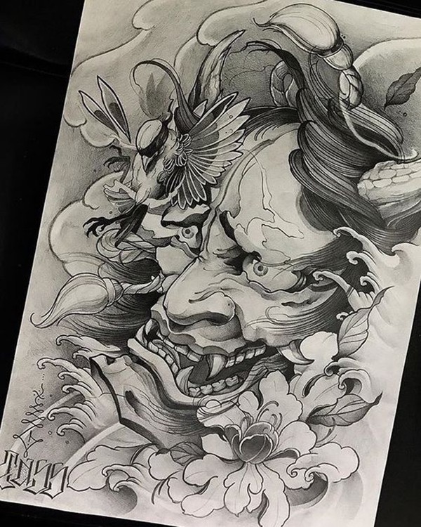 Tadashi Tattoo chuyên xăm thể loại hình xăm Oni Hannya