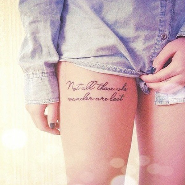 Not all those who wander are lost