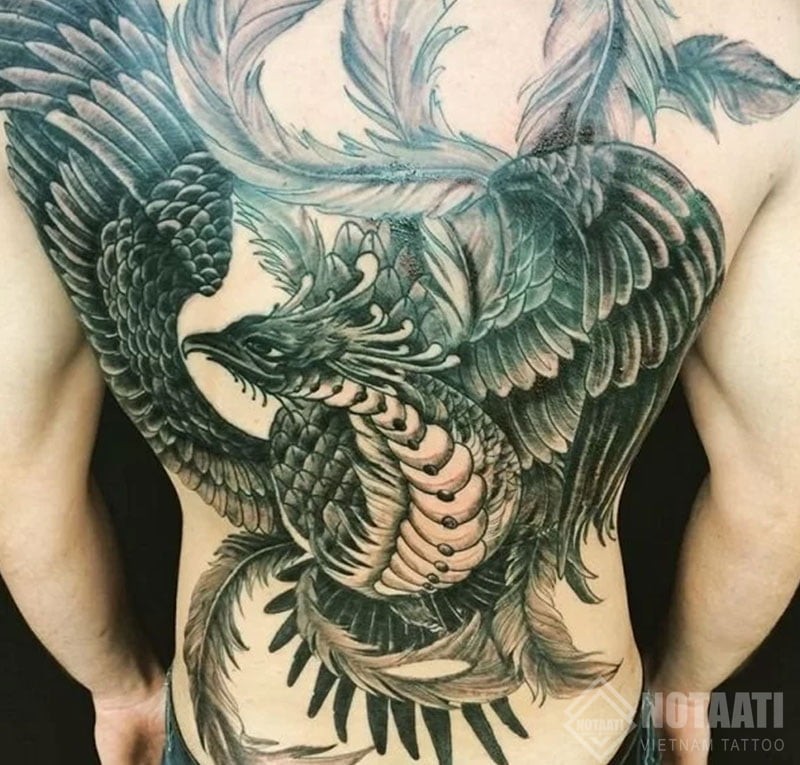 Hình xăm Phượng Hoàng đen