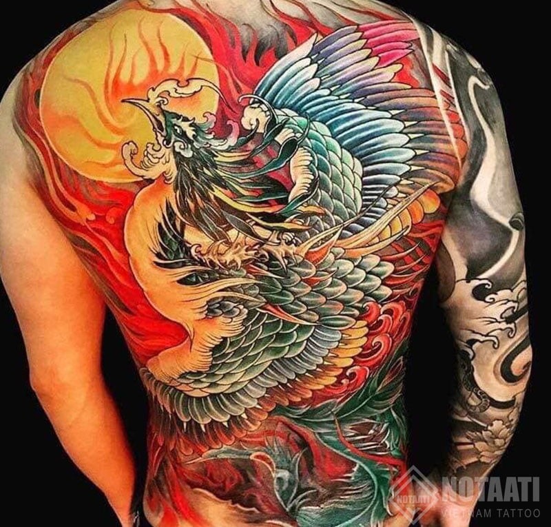 Hình xăm Phượng Hoàng lửa