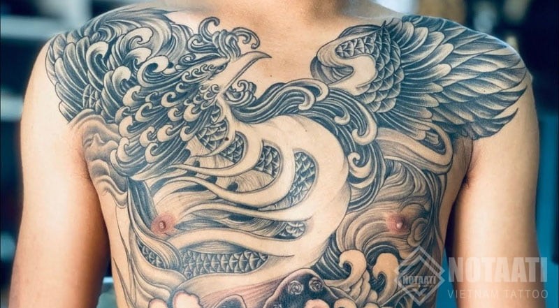 Hình xăm Phượng Hoàng tỉa