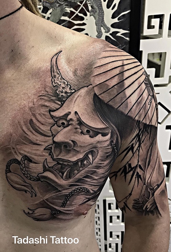 Sự kết hợp giữa Oni và Hannya tạo nên phong cách xăm nghệ thuật độc đáo