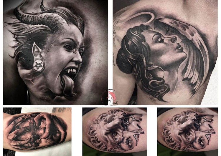 Quỷ Hannya với ánh mắt sắc sảo