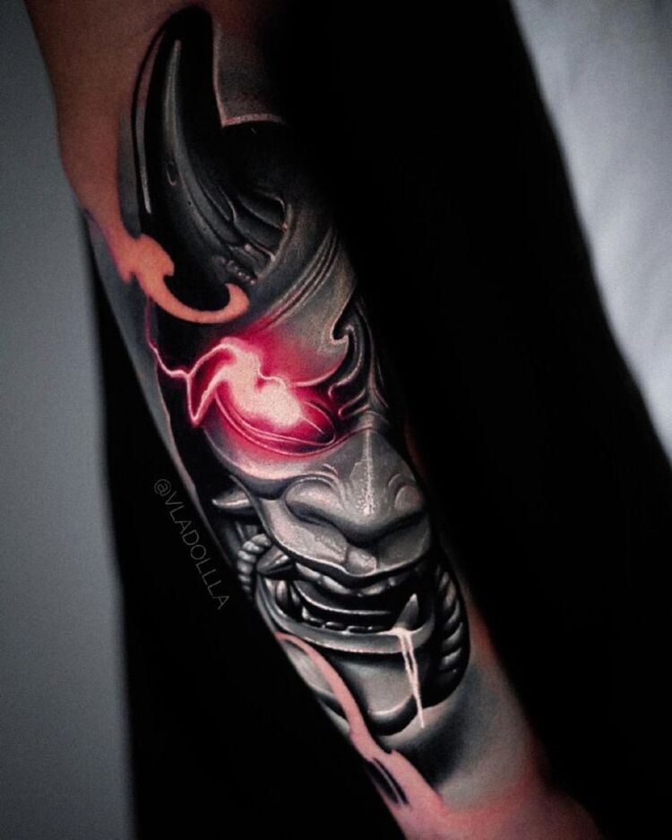 Chi tiết trên khuôn mặt Quỷ Hannya