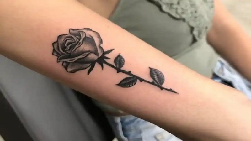 Mẫu xăm hoa hồng được nhiều người yêu thích