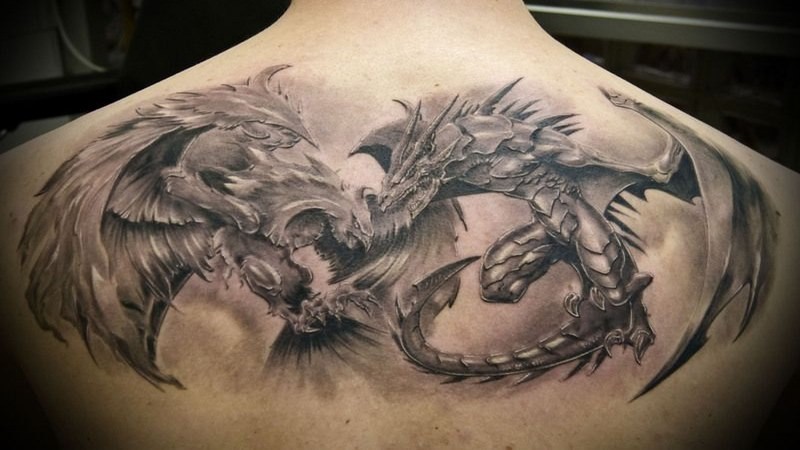 Kiểu xăm rồng chiến đấu cực ngầu