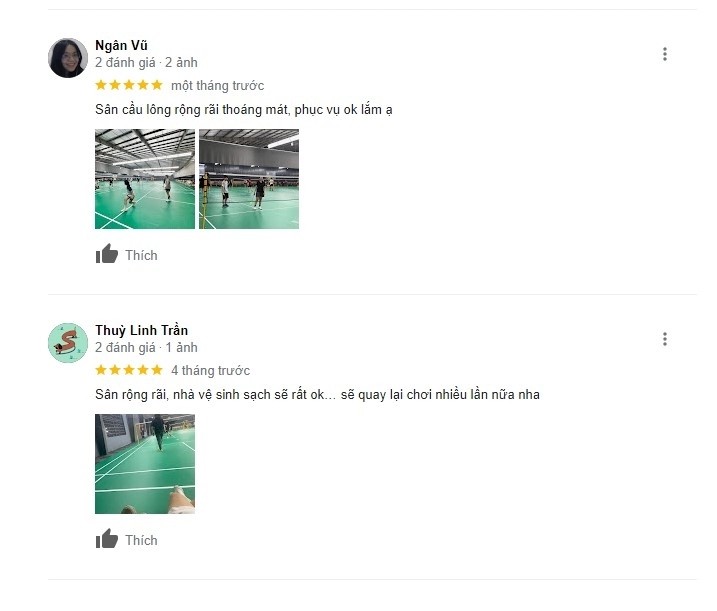 đánh giá sân cầu lông Đại Phát