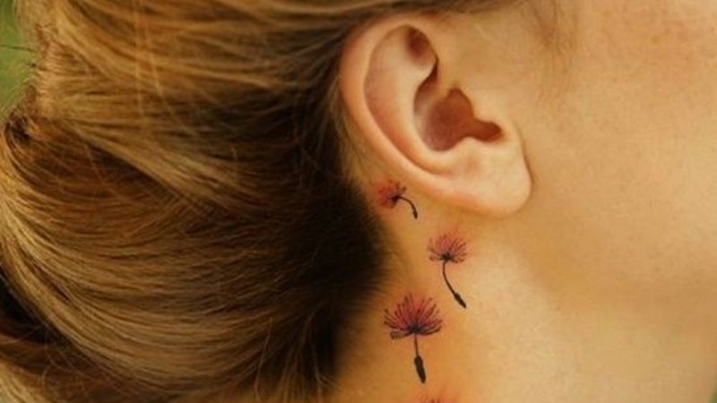 Hình xăm hoa bồ công anh