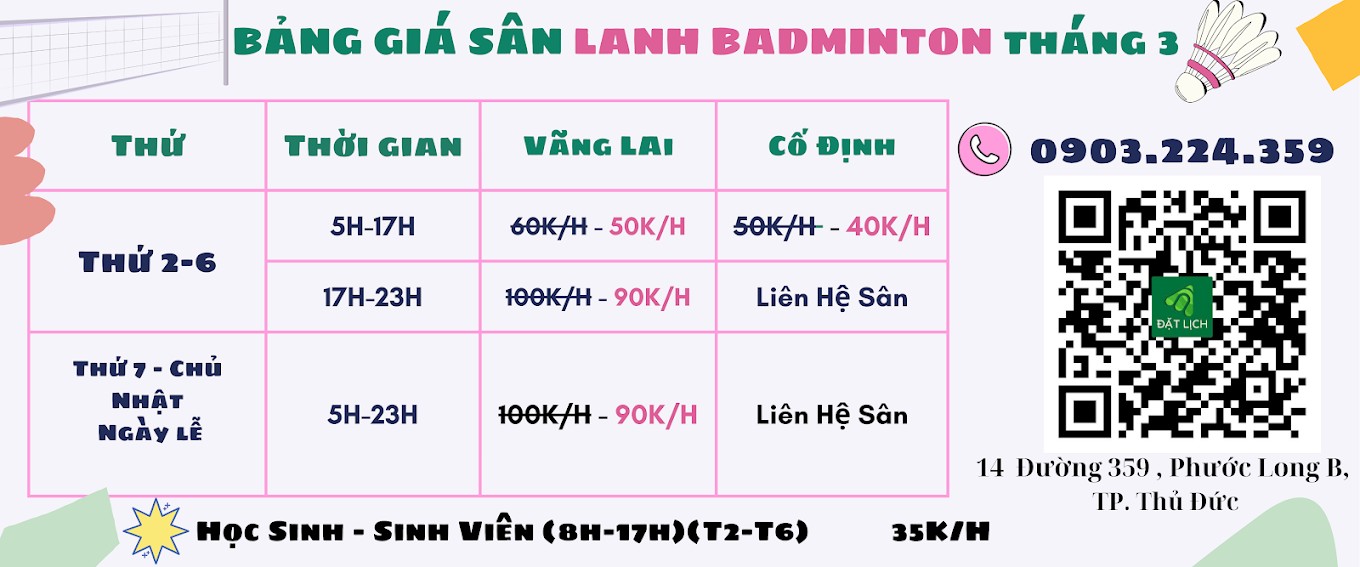 Sân Cầu Lông Lanh Badminton, Thủ Đức, Hồ Chí Minh