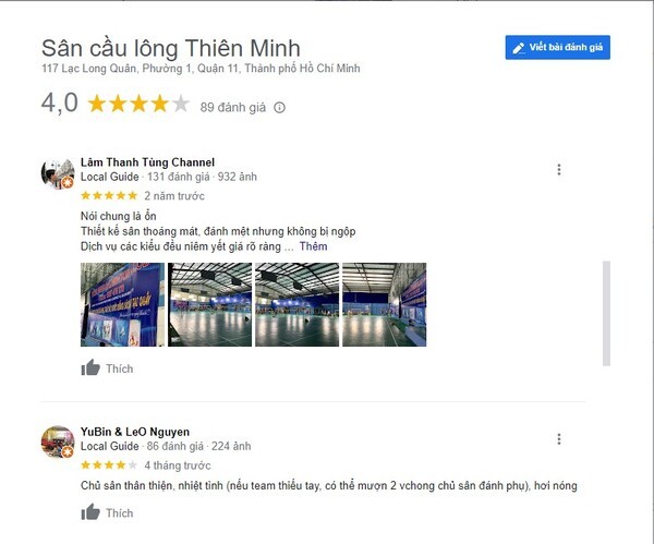 Nhiều khách hàng có phản hồi tích cực sau khi trải nghiệm thực tế tại sân
