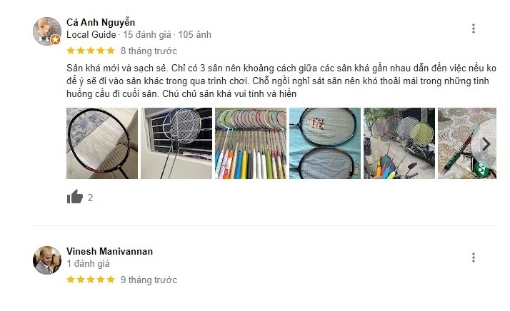 Đánh giá sân cầu lông ABC