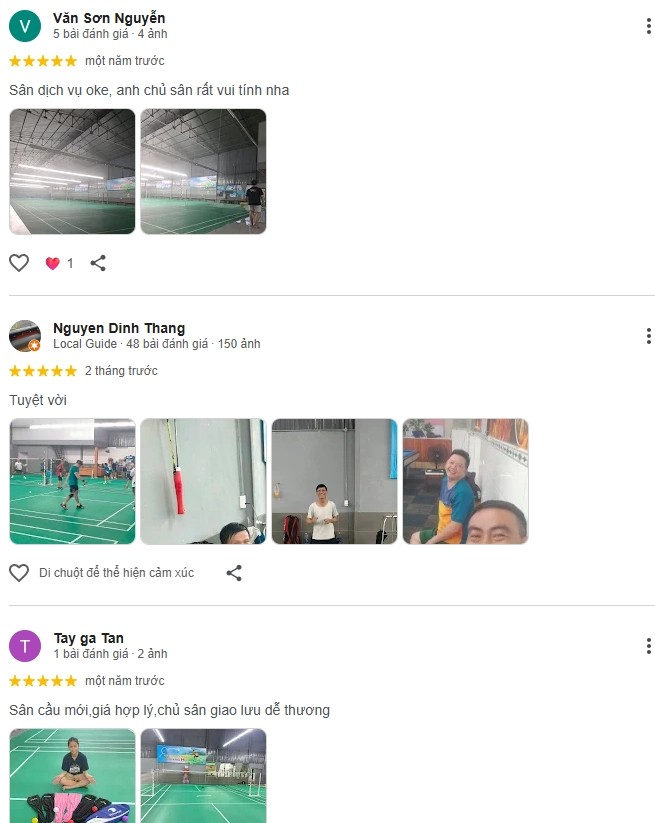 Phản hồi tích cực từ người chơi về sân cầu lông Pickleball Quang Huy