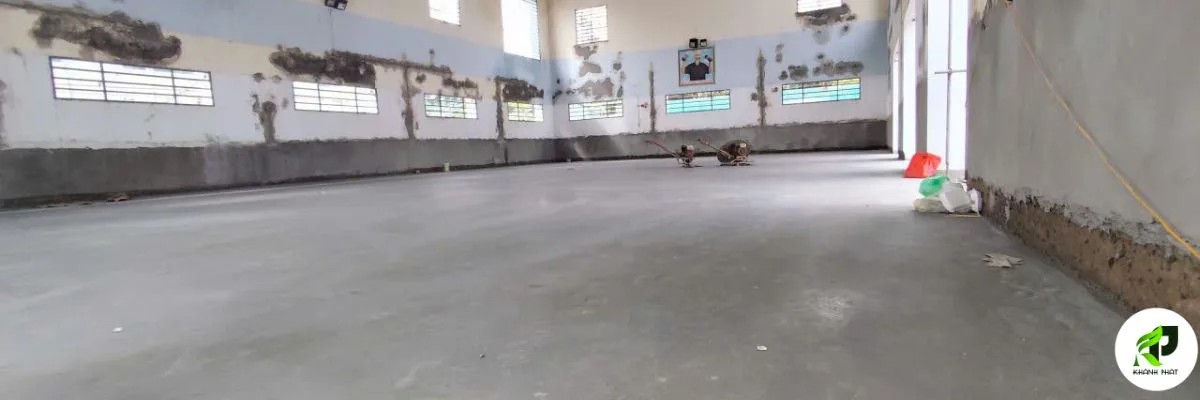 Thi công nền hạ sân cầu lông