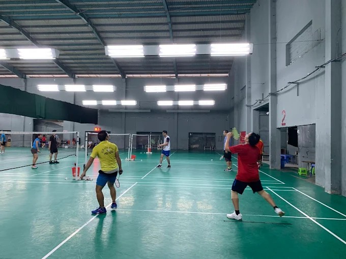 Một góc sân cầu lông Châu Dương nhìn từ trên cao