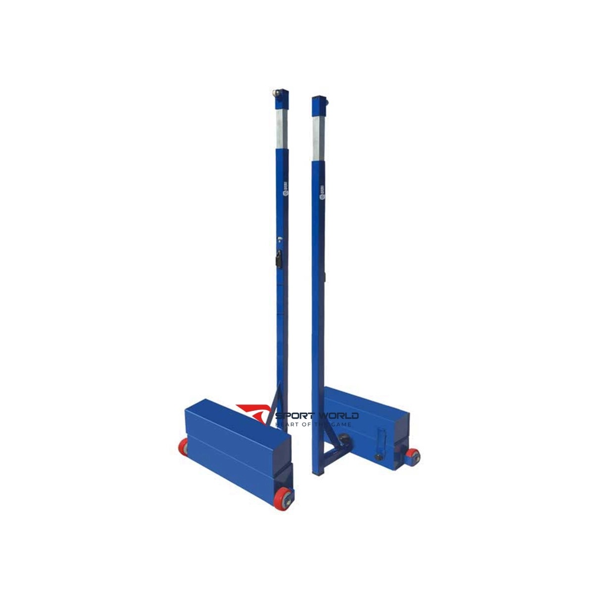 Trụ cầu lông chắc chắn, được căng lưới chuẩn, sẵn sàng cho trận đấu