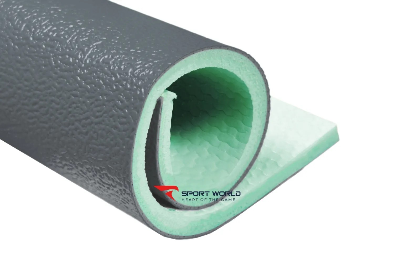 Một mẫu thảm cầu lông PVC khác với họa tiết vân nổi, tăng cường độ bám