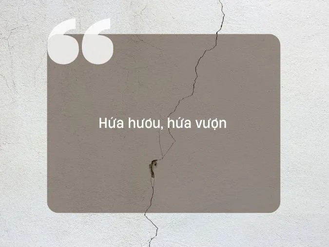 Lời nói không đi đôi với việc làm