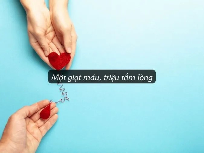 Hình ảnh giọt máu đỏ trên nền xanh lá cây