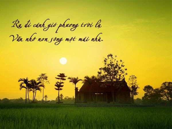 Dòng sông quê hương yên ả dưới ánh hoàng hôn