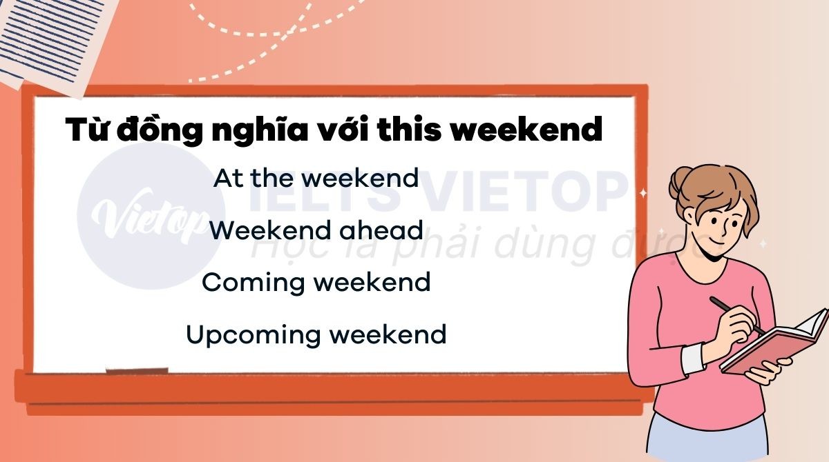 Các từ đồng nghĩa với "this weekend"
