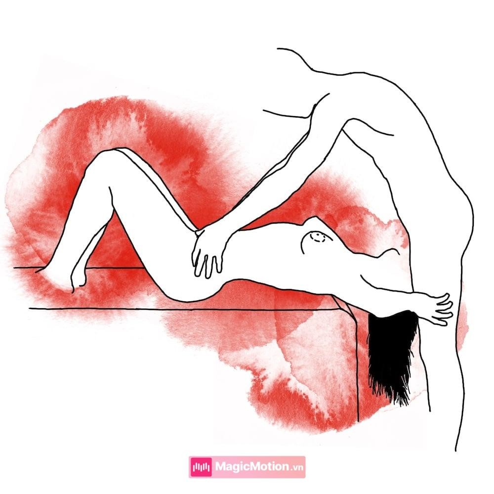 Tư thế nằm ngửa thổi kèn - lie back
