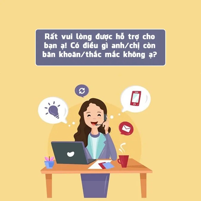 Nhân viên hỗ trợ kỹ thuật đang hướng dẫn khách hàng sử dụng sản phẩm